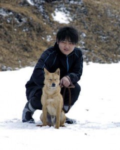 訓練に励む夢之丞とトレーナー佐野