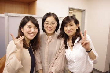 もう一人のコアボラ東海さんと高校生のころからボラを続けている日野さんと3ショット