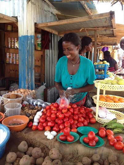 ピースウィンズ・ジャパンの南スーダン事業 町の野菜市場