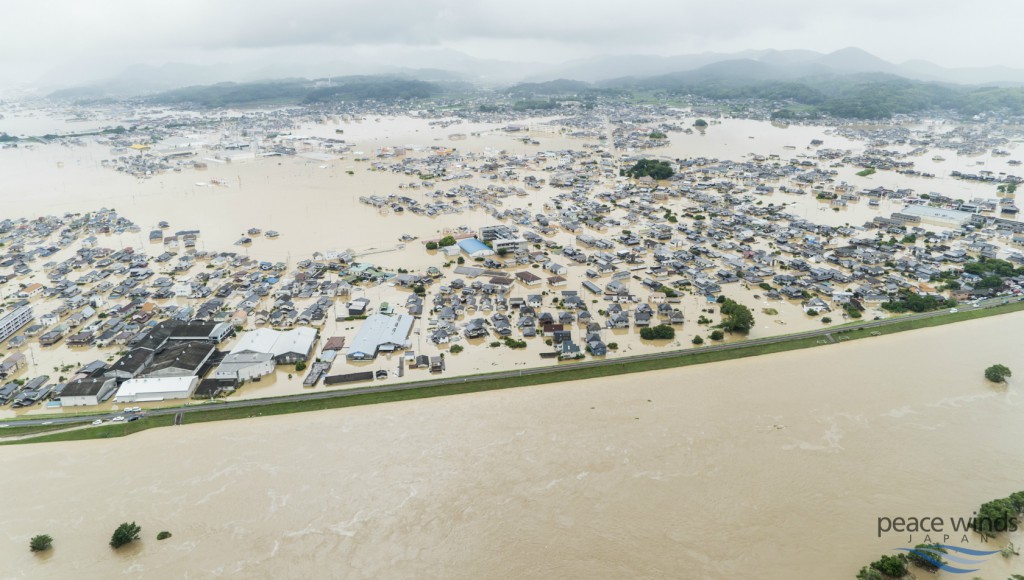 記録的豪雨発生直後の真備町1s
